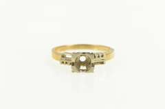 14K Yellow Gold Vintage NOS 1950's 4.25mm Engagement Setting Ring
