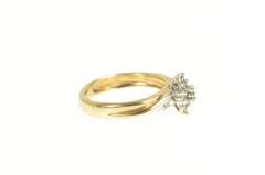 14K Yellow Gold Marquise Diamond Cluster Promise Ring