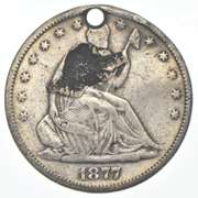 1877 Seated Liberty Half Dollar Love Token