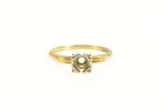 14K Yellow Gold 4.4mm Setting Vintage NOS 1950's Engagement Ring