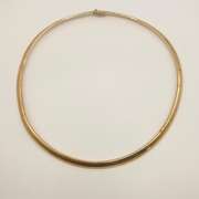 14kt Solid Yellow Gold Omega Necklace
