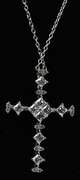 Sterling Silver CZ Cross Necklace