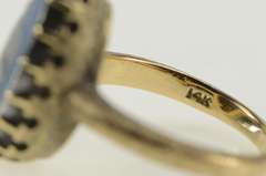 14K Yellow Gold Retro Wedgewood Cameo Ornate Oval Ring