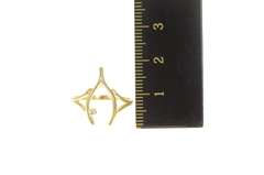14K Yellow Gold Diamond Accent Wish Bone Lucky Good Luck Ring