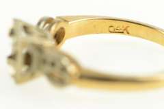 14K Yellow Gold Vintage NOS 1950's 3.7mm Engagement Setting Ring