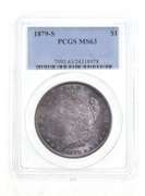 MS63 1879-S Morgan Silver Dollar - Graded PCGS - Black Beauty