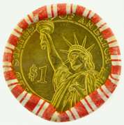 2007 Thomas Jefferson Presidential Dollar $25 Coins Unopened $1 Roll