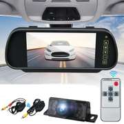 Wireless 7 Inch LCD Mirror Monitor Car Rear View