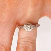14kt White Gold Diamond Engagement Ring