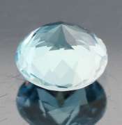Dazzling 2.2ct 8mm Swiss blue Topaz solitaire