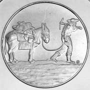 Prospector and Donkey Silver Town .999 Fine 5 Troy Ounces 5 oz Silver Bar