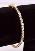 Elegant CZ Tennis Bracelet in 14k Yellow Gold