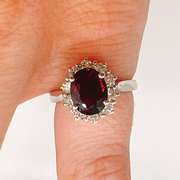 Stunning 14kt Gold, Pink Tourmaline, & Diamond Halo Ring