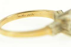 14K Yellow Gold 5.25mm Vintage NOS 1950's Engagement Setting Ring