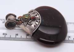 Vintage Sterling Silver Gemstone Pendant