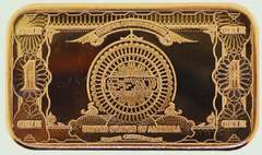 $1 Black Eagle Note of 1 oz .999 Copper Bars