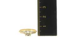 14K Yellow Gold 3.3mm Vintage NOS 1950's Engagement Setting Ring