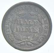 1850 Seated Liberty Half Dime