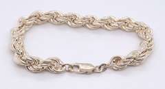 Vintage Italian 925 Sterling Silver Rope Bracelet