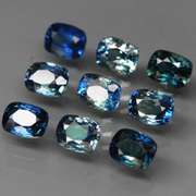 Rich blue 3.78ct cushion cut Sapphire set