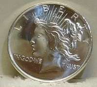 1 Oz Silver PRF Round - Peace  GEM