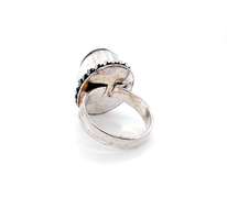Petite Tiger's Eye in Rope Design Tibetan Silver Ring