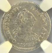 Scarce 1783 Mexico El Cazador 1/2 Real. NGC Genuine holder