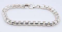 Vintage Italian Sterling Silver Box Bracelet