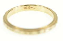 14K Yellow Gold 1940's Orange Blossom Pattern Wedding Band Ring