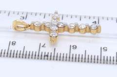 Fantastic Yellow Gold Diamond Cross Pendant
