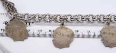 Vintage Sterling Silver Bracelet w 4 Charms