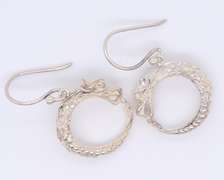 John Hardy Naga Dragon Drop Hoop Earrings