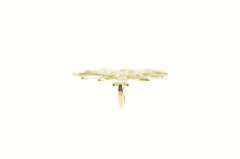 14K Yellow Gold Etched Sun Stylized Day Happiness Symbol Charm/Pendant