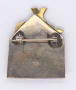 Vintage 925 Sterling Silver XO Letter Envelope Pin