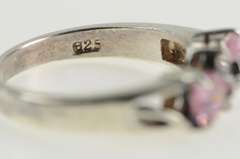 Sterling Silver Heart Pink CZ Love Symbol Promise Ring