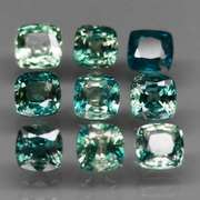 Vivid blue 3.92ct cushion cut Sapphire set