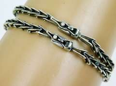 2 Vintage Sterling Gemstone & Marcasite Bracelets