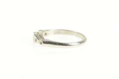 14K White Gold Vintage NOS 1950's Wedding Band Setting Ring