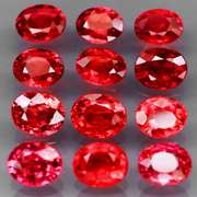 Lovely 4.15ct imperial red Songean Sapphire set