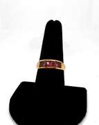 Ornate 18kt Yellow Gold Red Tanzanite Ring