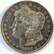 Ultra Deep Mirror Prooflike BU 1887 Morgan Silver Dollar