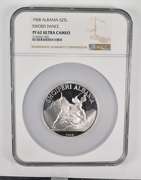 PF62 UCAM 1968 Albania 25 Silver Leke - Sword Dance - Graded NGC