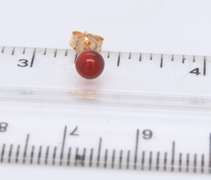 Beautiful Yellow Gold Carnelian Stud Earrings