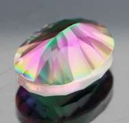 Rainbow color 9.22ct concave cut Mystic Quartz
