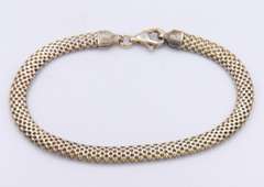 Lot of 2 Vintage Italian 925 Sterling Silver Bracelets