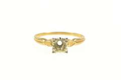 14K Yellow Gold 3.9mm Vintage NOS 1950's Engagement Setting Ring