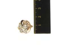 14K Yellow Gold 0.39 Ctw Old Mine Cut Diamond Engagement Ring