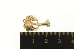 9K Yellow Gold 3D Palm Tree Beach Ocean Motif Charm/Pendant