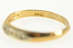 14K Yellow Gold Vintage NOS 1950's Wedding Band Setting Ring