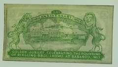 1933 50th Anniversary Baraboo Wisconsin Ringling Bros. Fine